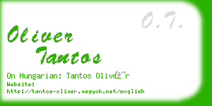 oliver tantos business card